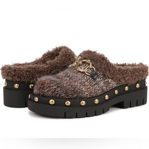 Circus NY By Sam Edelman Annie Brown Fur-Lined Clogs